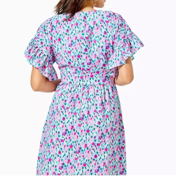 Lilly Pulitzer Blaire Stretch Dress - Size 4 - multi Hottie Dottie - Picture 2 of 10